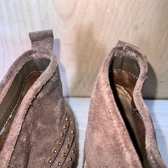 Jessica Simpson Clauds Mink Split Suede Studded Ankle Boots Women's 9M - Picture 10 of 11